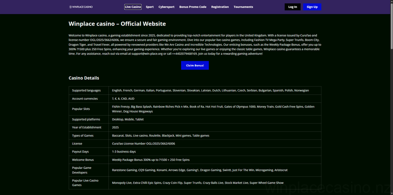 Winplace Casino Casino